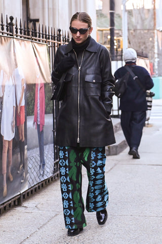 Flocked Abstract Jeans | (est. retail $550)