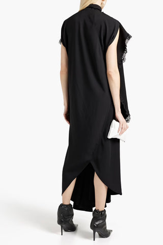 Lace-trimmed Draped Crepe Maxi Dress | FW '22 Runway (est. retail $3,115) Dresses Balenciaga   