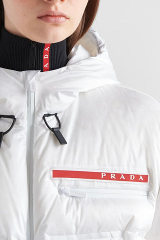 Cropped Technical Re-Nylon Down Jacket | (est. retail $2,950) Jackets Prada   