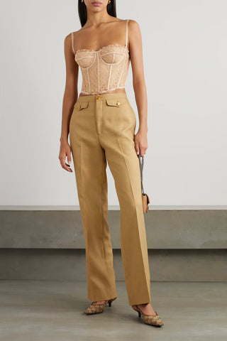 by Alessandro Michele Love Parade Silk-blend Satin-trimmed Lace Bustier | FW'22 | (est. retail $1,650) Shirts & Tops Gucci   