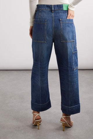 High-rise Straight-leg Cuffed Jeans | (est. retail $1,300) Pants Bottega Veneta   