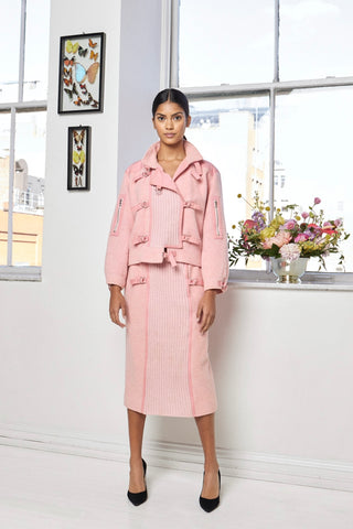 Vintage 1960's Pink Wool Mohair Skirt Set Outfit & Sets Courréges   