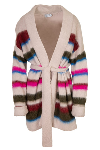 Farah Cardigan in Pink Stripe | (est. retail $625) Sweaters & Knits Tanya Taylor   