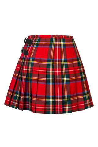 DNA Tartan Mini Kilt Skirt in Mars Red | new with tags (est. retail $575) Skirts Christopher Kane   