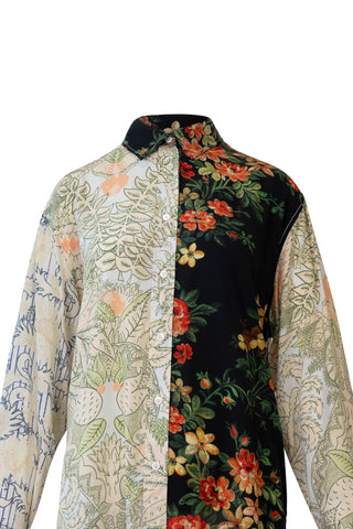 Panelled Floral Print Shirt | (est. retail $695)