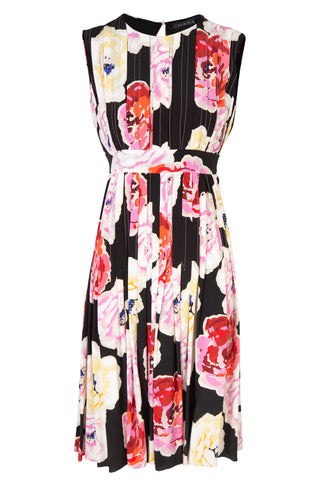 Camellia Pattern Pleated Silk Dress | Spring '11 Runway