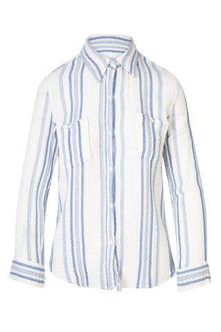 Kaya Shirt in Blue/White | (est. retail $295)