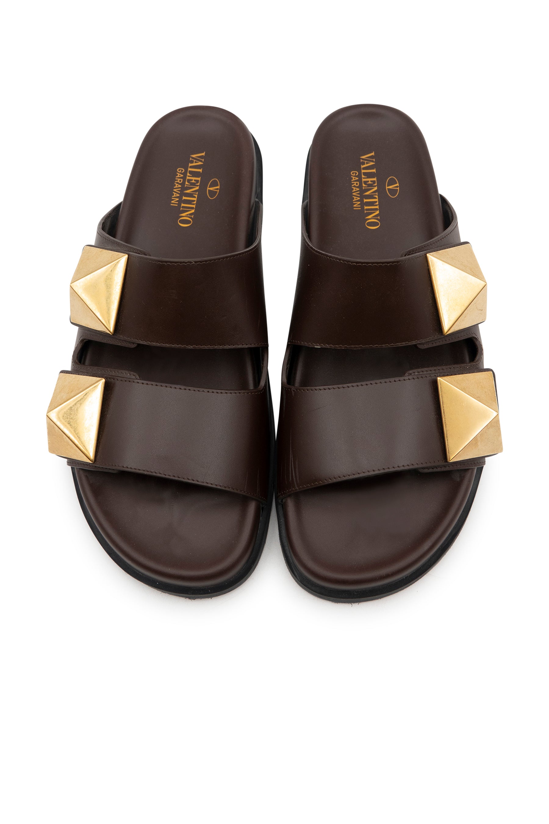 Pre-owned Leather Sandals In Brown