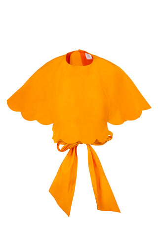 Tie Me Up Buttercup Top in Clementine | (est. retail $1,195) Shirts & Tops Rosie Assoulin   