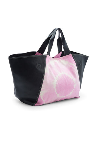 Smooth Calfskin/Tie & Dye Fabric Canvas Tote Bag | (est. retail $2,350)