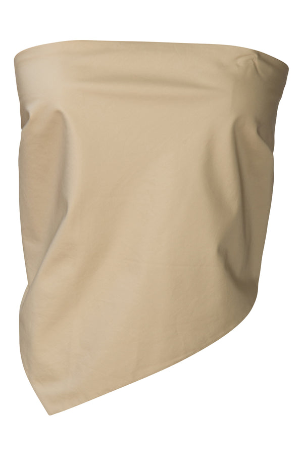 Eco Poplin Strapless Bandeau Top in Clay | (est. retail $196)