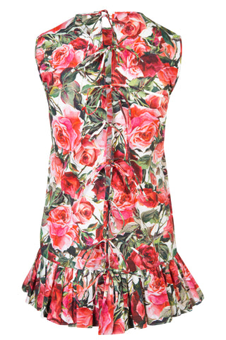 Rose-print Cotton Peplum Top | new with tags Shirts & Tops Dolce & Gabbana   