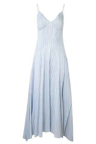 Schlppy Joe Blue Stripe Cotton Oversized Shirt Dress Dresses Rosie Assoulin   
