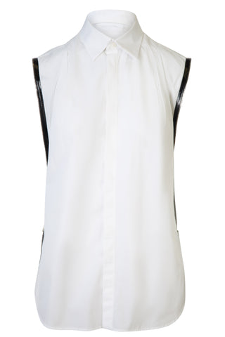 White Sleeveless Button Up Top Shirts & Tops Dsquared2   