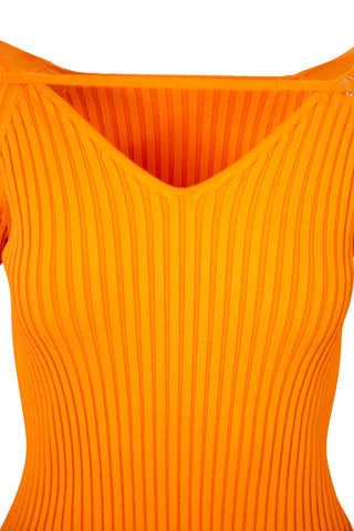 La Maille Oro Ribbed Top | (est. retail $625) Sweaters & Knits Jacquemus   