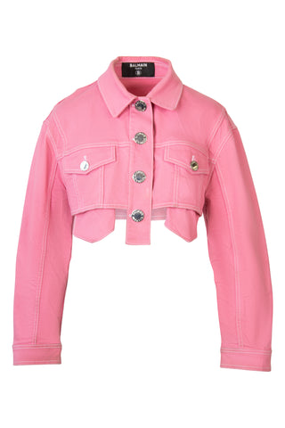 Pink Denim Cropped Jacket | (est. retail $1,350)
