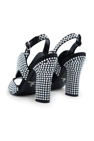 Crystal Calzature Donna Crystal Embellished Slingback Sandal Sandals Prada   