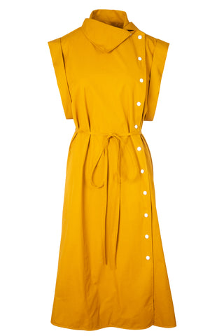 Asymmetrical Button Down Dress in Dijon | new with tags (est. retail $895)