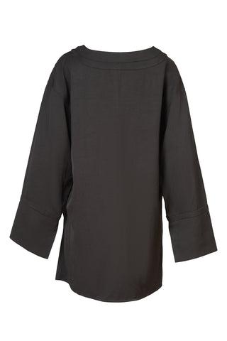 Jersey Linen Blend V-neck Tunic Shirts & Tops Totême   