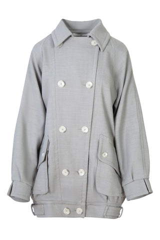 Grey Short Trench Coat