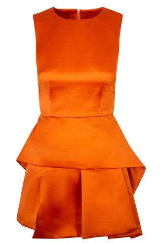 McQ Orange Sleeveless Mini Dress