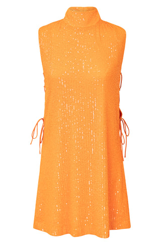 Sequin Shift Mini Dress in Bright Orange | new with tags (est. retail $270)