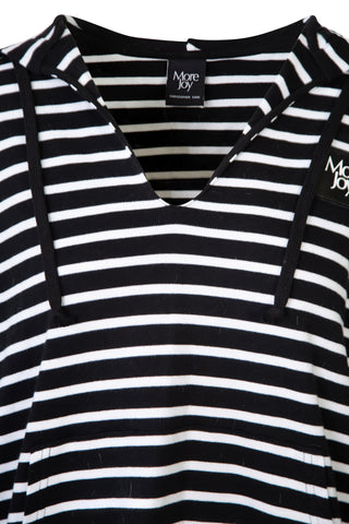 More Joy, Logo-Patch Striped Hooded Sweatshirt | new with tags | (est. retail $245) Shirts & Tops Christopher Kane   