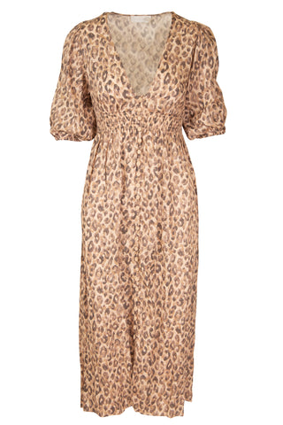Leopard Print Long Sleeve Midi Dress | (est. retail $810)