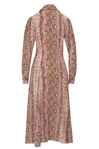 Pink Python-print Silk Dress Dresses Emilia Wickstead   