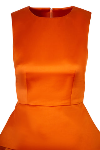 McQ Orange Sleeveless Mini Dress Dresses Alexander McQueen   