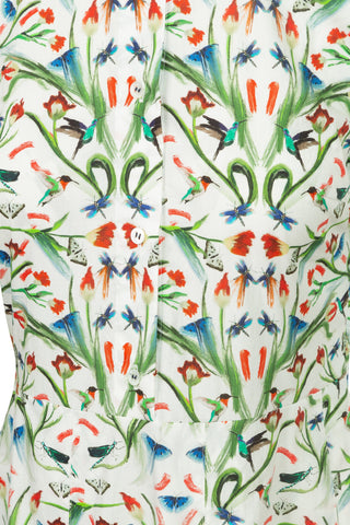 Long Sleeve Shirt Dress in Critter Garden Party | (est. retail $1,495)