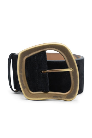 Large Simone Belt in Suede in Black | Spring '24 Collection (est. retail $420)