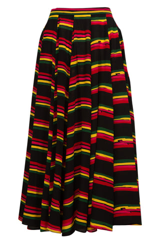 Paneled Skirt in Eclipsed Stripe Silk | (est. retail $1,225) Skirts Jonathan Cohen   