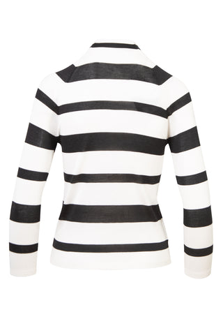Stripe Logo-intarsia Mock-neck Top (est. retail $1,490) Sweaters & Knits Prada   