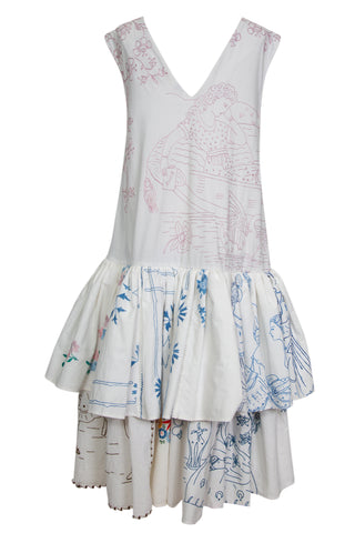 Embroidered Picture Ruffle Dress | new with tags (est. retail $1,050) Dresses Chopova Lowena   