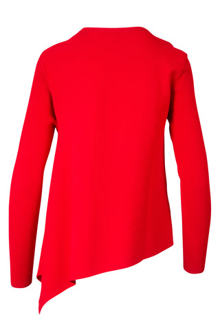 Red Asymmetrical Knit Top