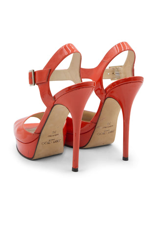 Linda Ankle-Wrap Patent Platform Sandal Sandals Jimmy Choo   
