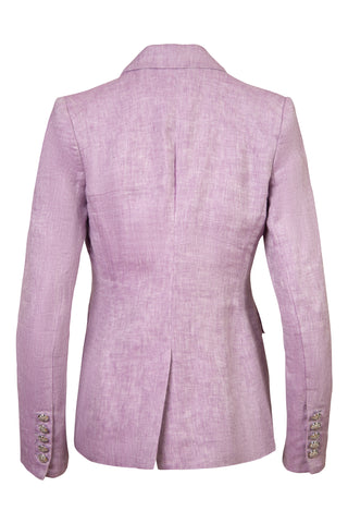Purple Linen Double-breasted blazer