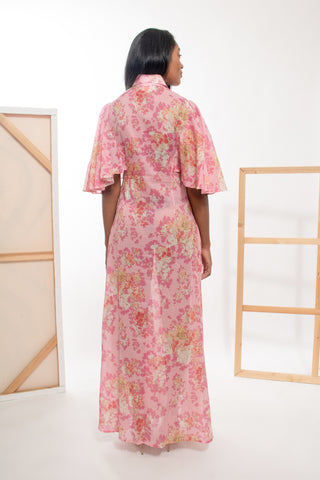 Pink 'Fedora' Saskia-print Shirt Dress | new with tags
