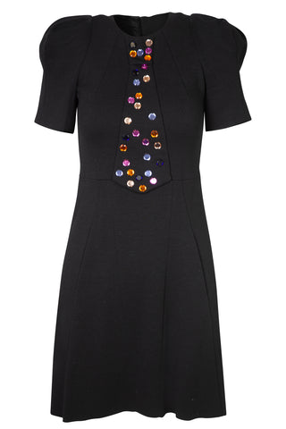 Black Embellished Tie Mini Dress | Fall '08 Ready-to-Wear