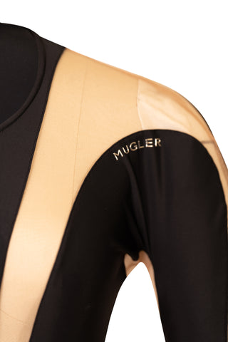 Illusion Long Sleeve Bodysuit in Black | (est. retail $700) Bodysuits Mugler   
