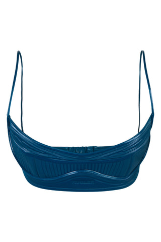 Blue Glossy Bra Top | new with tags (est. retail $540)