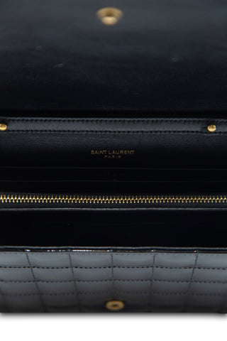 Cassandre Patent Leather Chain Wallet | (est. retail $2,090) Clutches Saint Laurent   