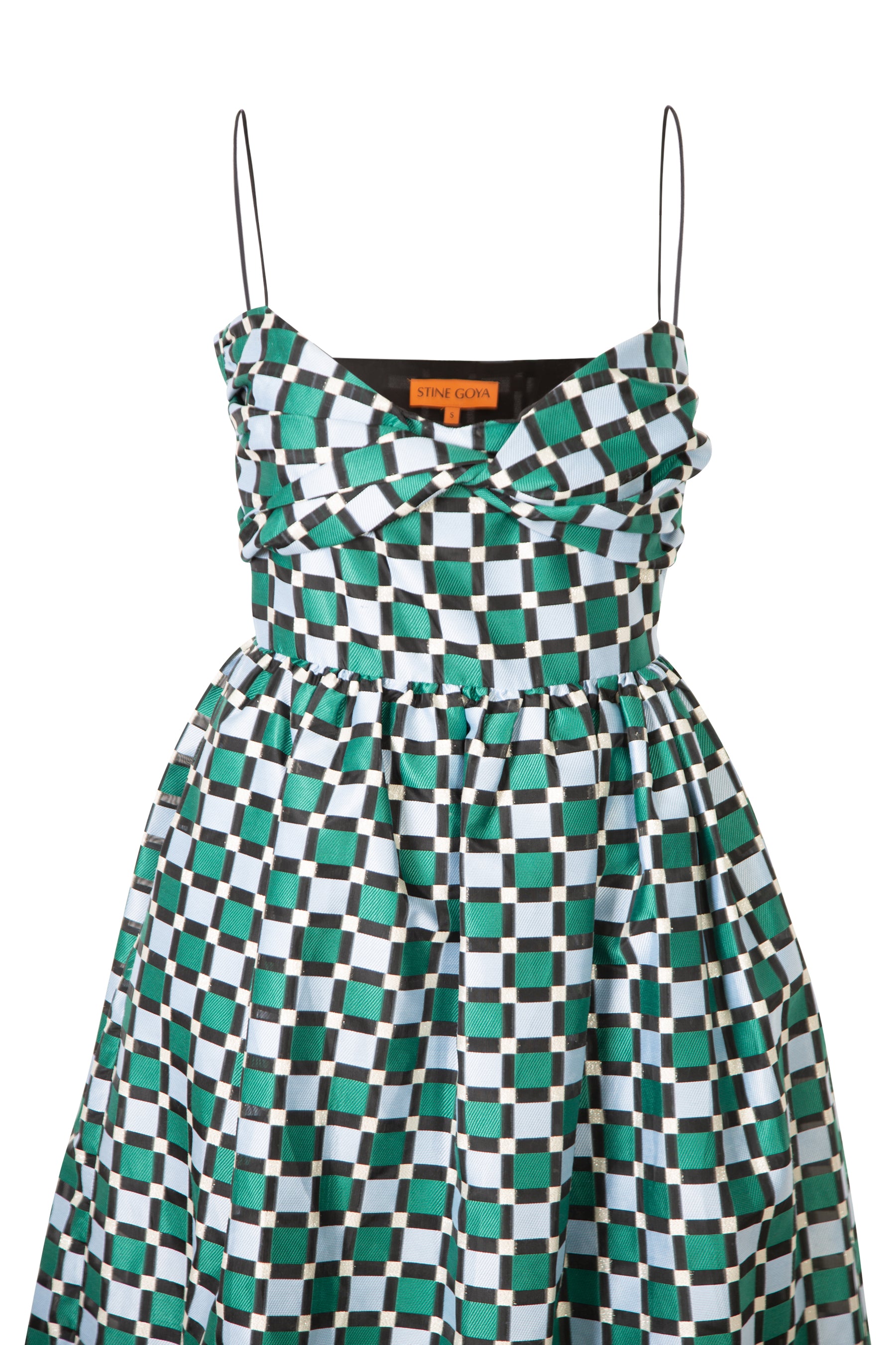 Stine Goya Arya Check Patterned Midi Dress | (est. retail $500 