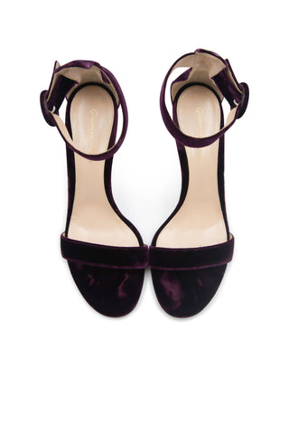 Portofino Purple Velvet Sandals Heels Gianvito Rossi   