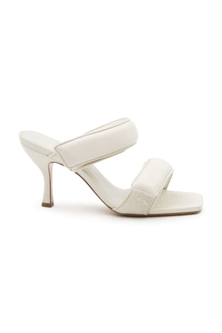 Gia x Pernille Tesibaek Double Strap Leather Sandals in White