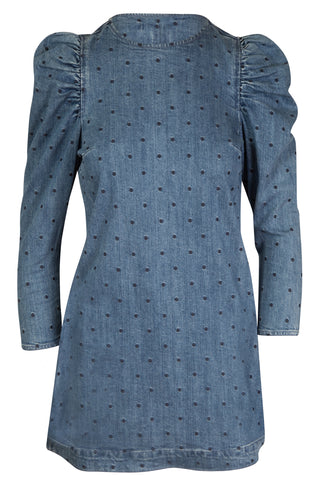 Lyna Denim Dot Mini Dress