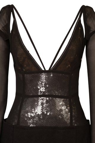 Sequin Chiffon Camisole Dress | (est. retail $1,583)