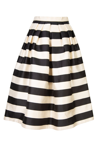 Escalante Silk Striped Midi Skirt Skirts Tibi   