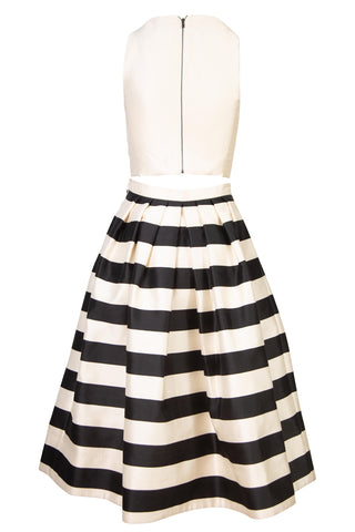 Escalante Silk Stripe Crop Top & Skirt Set Skirts Tibi   